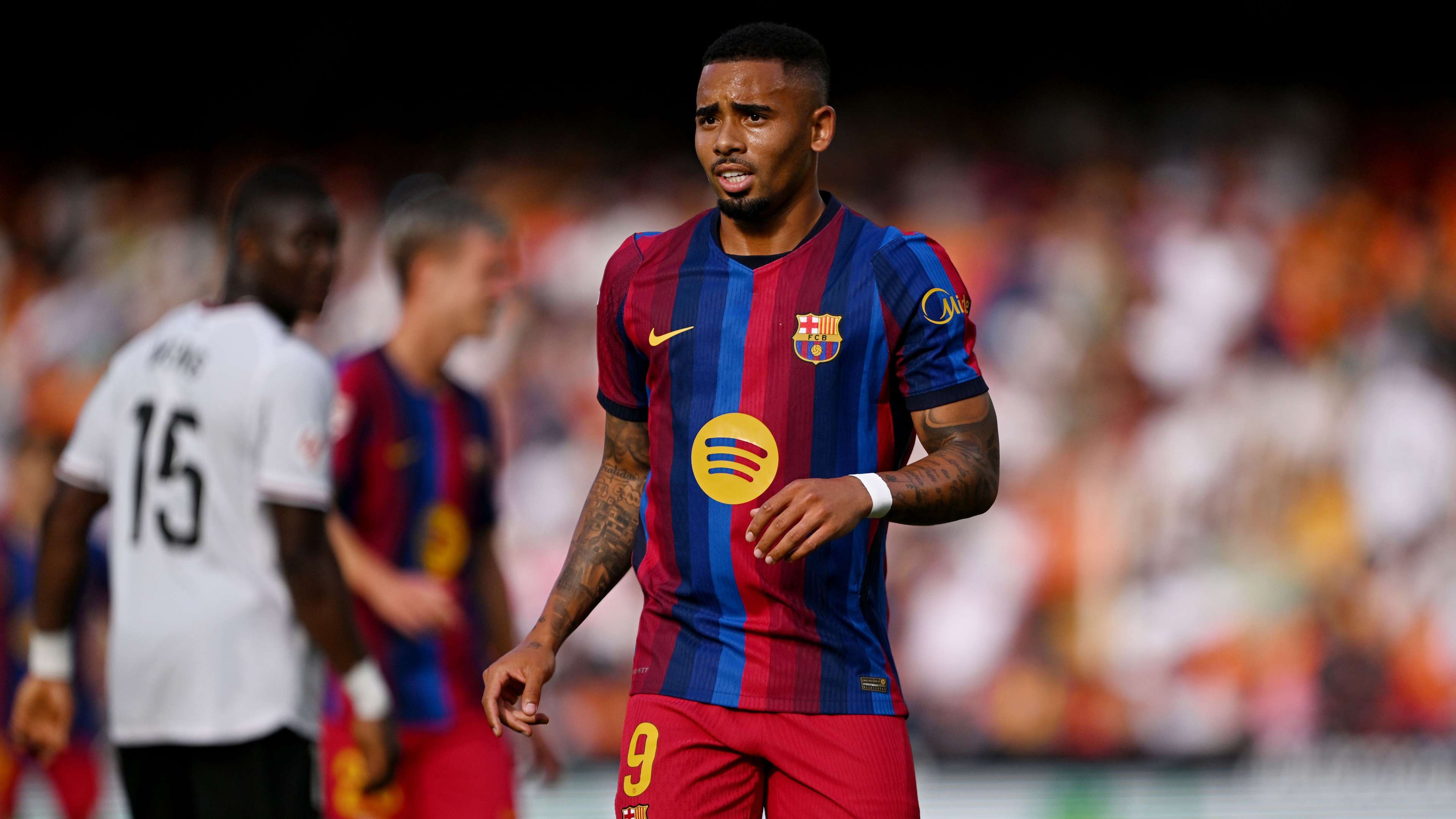 Gabriel Jesus Makes Emotional Barcelona Debut After €10m