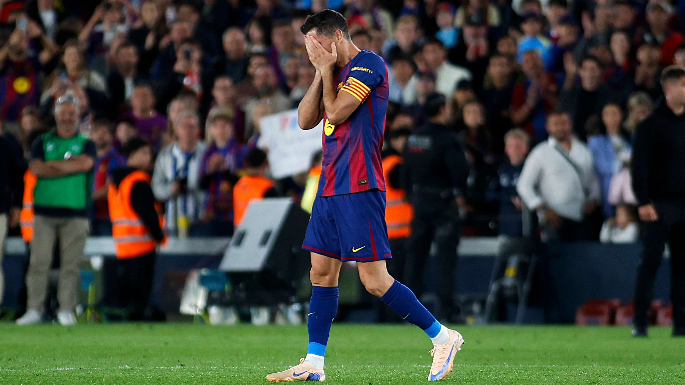 Lewandowski Tears Flow as Barcelona Bid Emotional Farewell