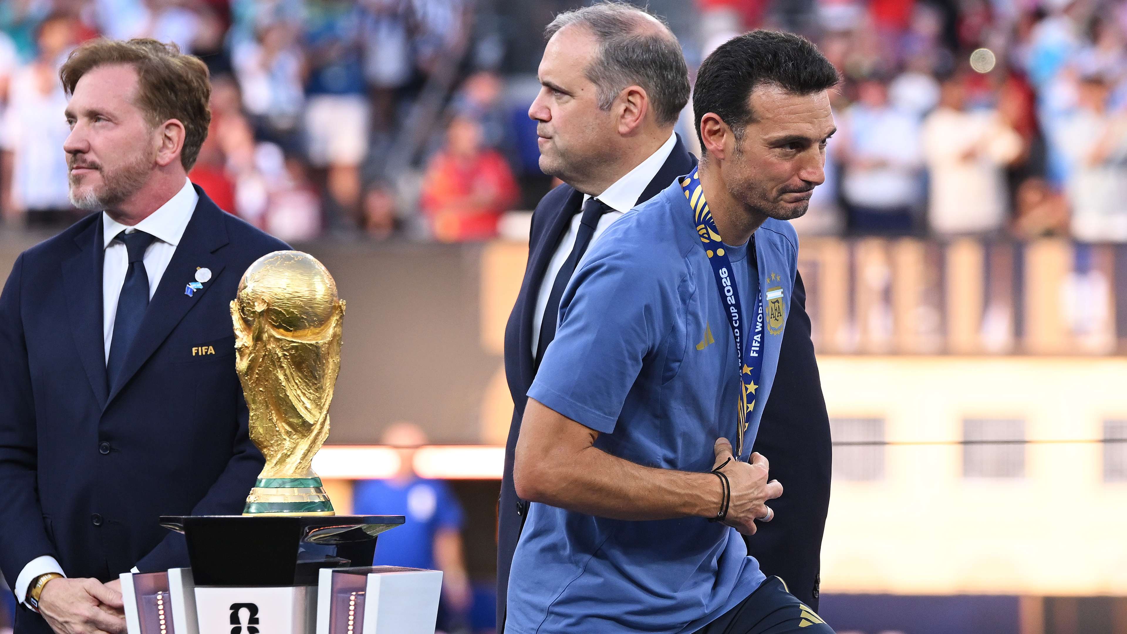 Scaloni Breaks Down Over World Cup Final Loss to Spain